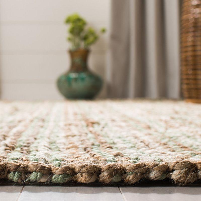 Sage and Natural Handwoven Jute Area Rug