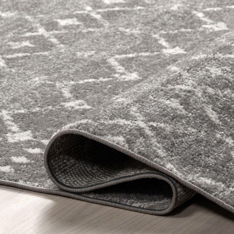 Nuloom 10 Square Moroccan Blythe Indoor Area Rug, Dark Grey, Faded Bohemian Design, Stain Resistant, BedroomLiving Room, Kitchen,