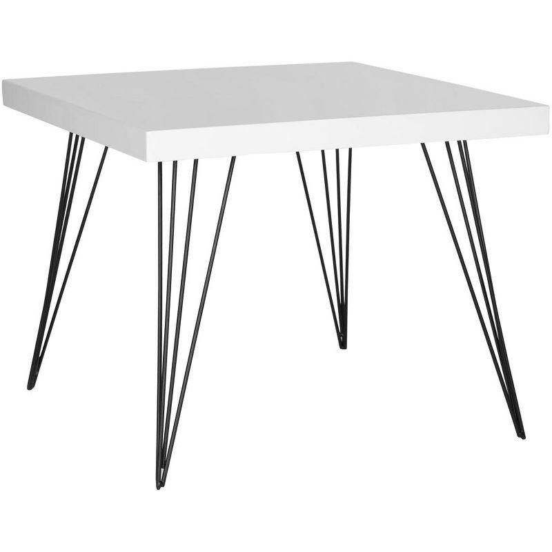 Wolcott End Table - White/Black - Safavieh.