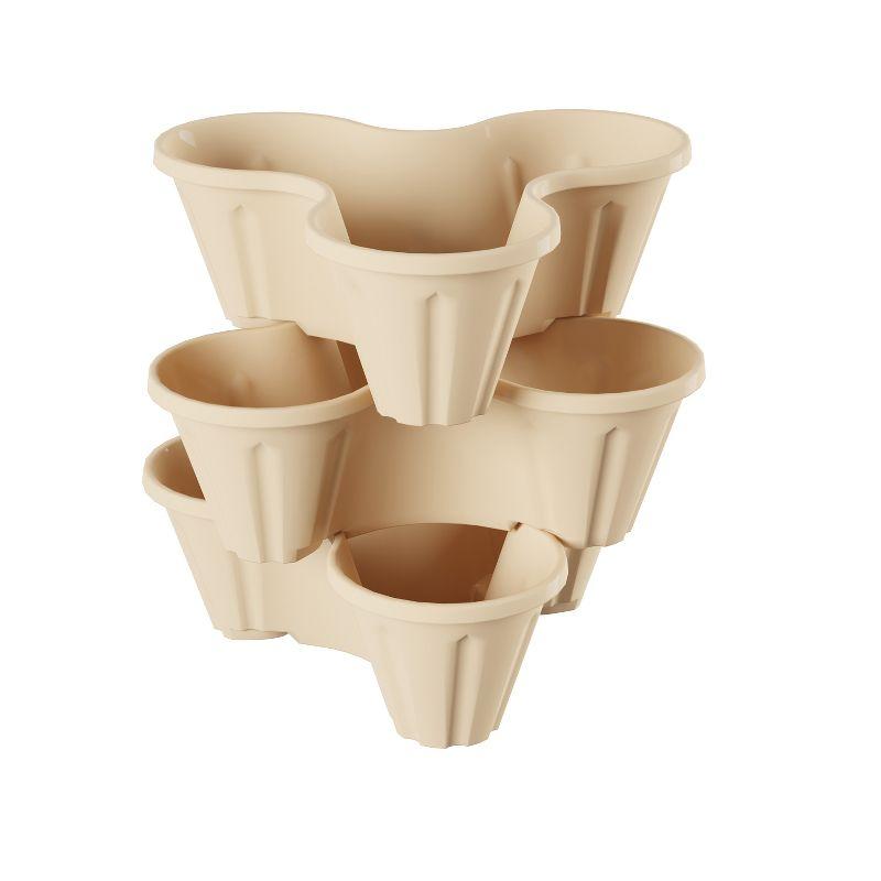 3-Tier Space Saving Flowerpots - Indoor/Outdoor Vertical Herb and Vegetable Planter by Nature Spring