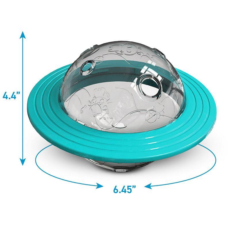 ANYPET Dog Planet Interactive Toy Puzzle Treat Ball, Food Dispensing Chew Toys for Medium to Large Dogs, Blue