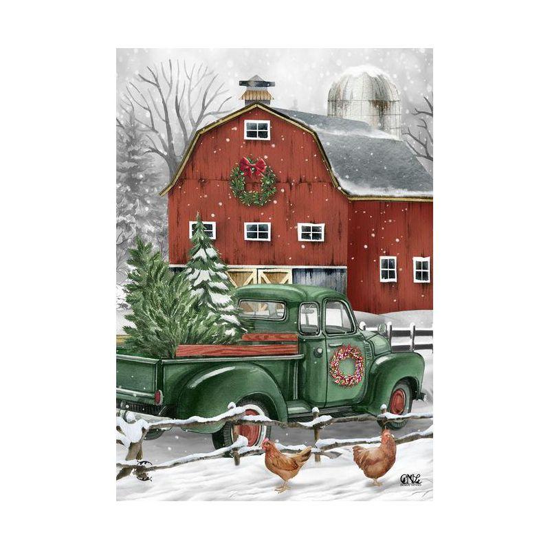 Christmas on the Farm Garden Flag 18" x 12.5" Briarwood Lane