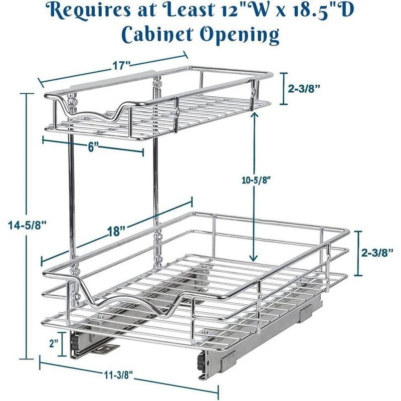 Chrome 2-Tier Under Sink Slide-Out Organizer