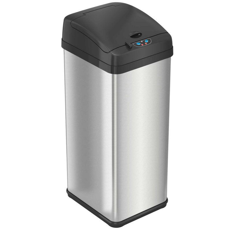 Acute Touchless Stainless Steel 13 Gallon Motion Sensor Trash Can