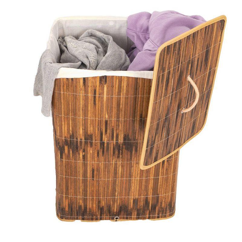 Wickerwise Collapsible Waterproof Laundry Hamper with Lid and Handles for Organizer, Clothes, Toy Durable Folder Washing Bin