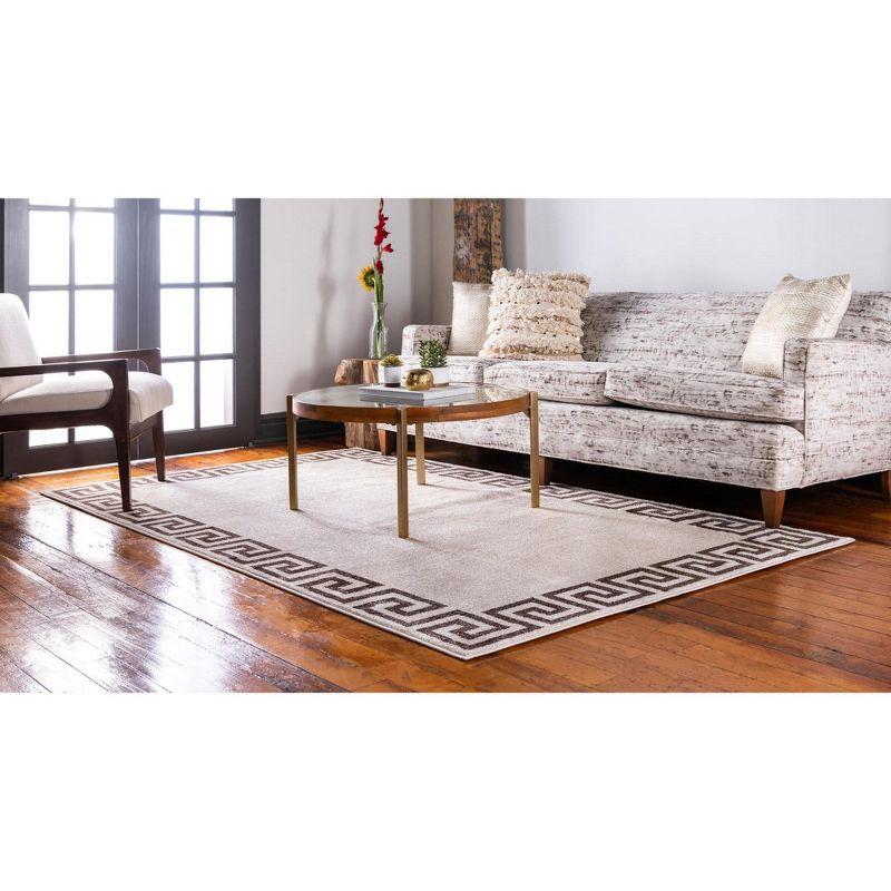 Unique Loom Athens Collection Area Rug - Modern (3' 1" x 5' 3" Rectangle Beige and Brown/Beige)