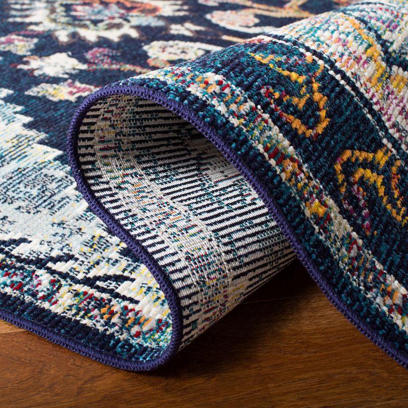 Crystal CRS501 Loomed Indoor Area Rug - Navy/Fuchsia - 8'x10' - Safavieh