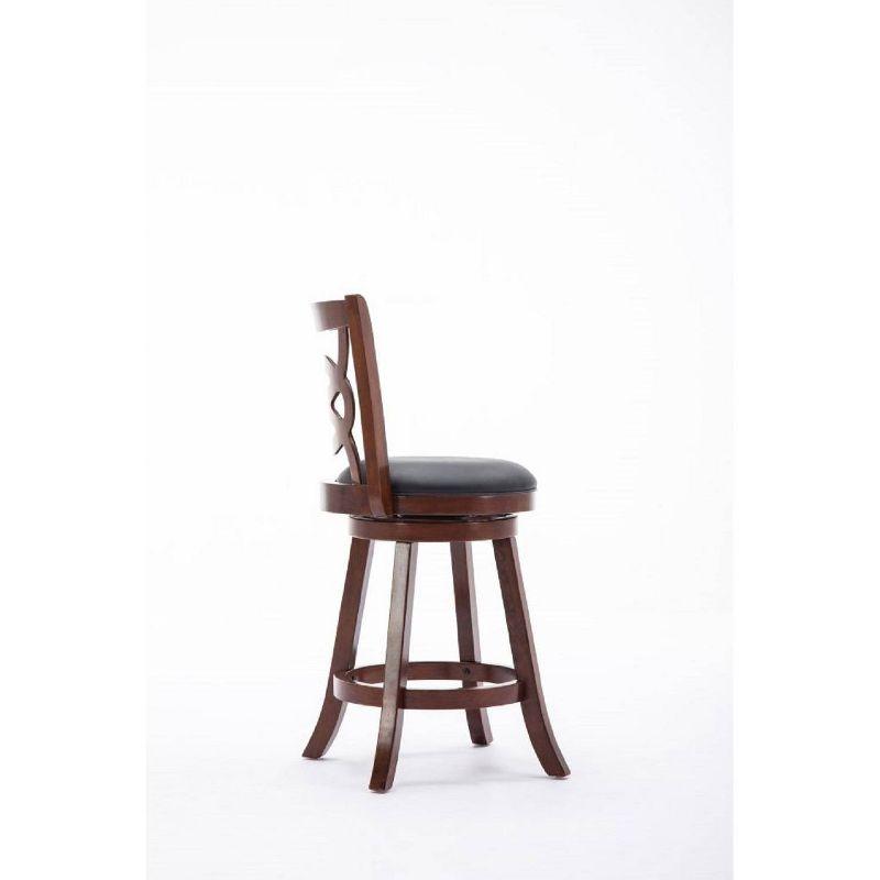 Sienna 24" Counter Height Barstool Hardwood/Cherry - Boraam: Swivel, High Density Foam, 360 Degree