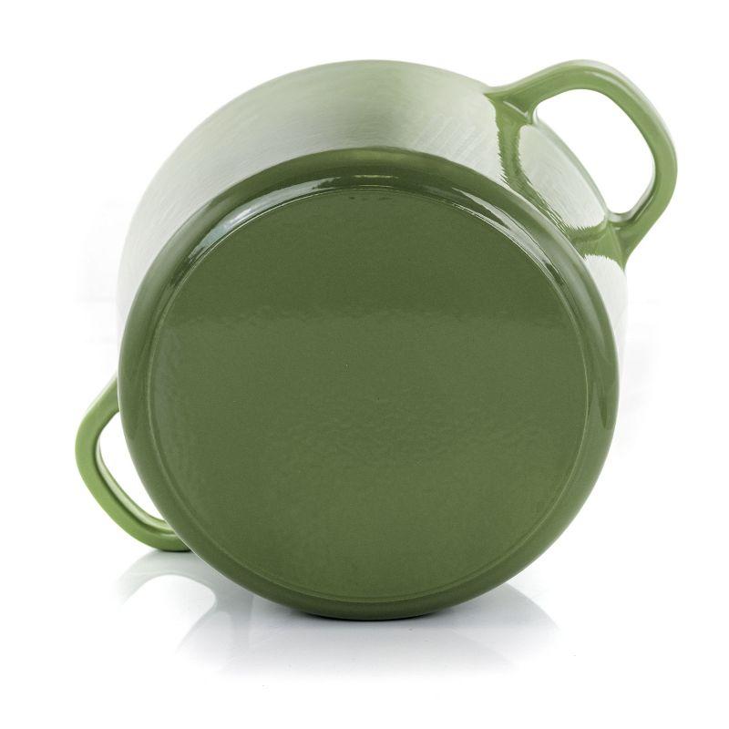 Crock-Pot Artisan 2 Piece 7 Quarts Enameled Cast Iron Dutch Oven in Pistachio Green