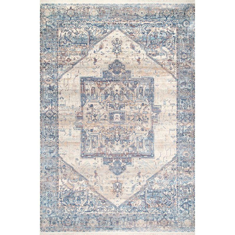 Nuloom Harriet Vintage Medallion Fringe Indoor Area Rug