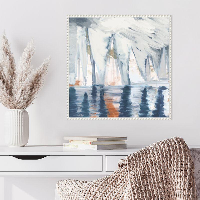 Amanti Art Sailboats In The Mist II by Dan Meneely Canvas Wall Art Print Framed 22 x 22-in.