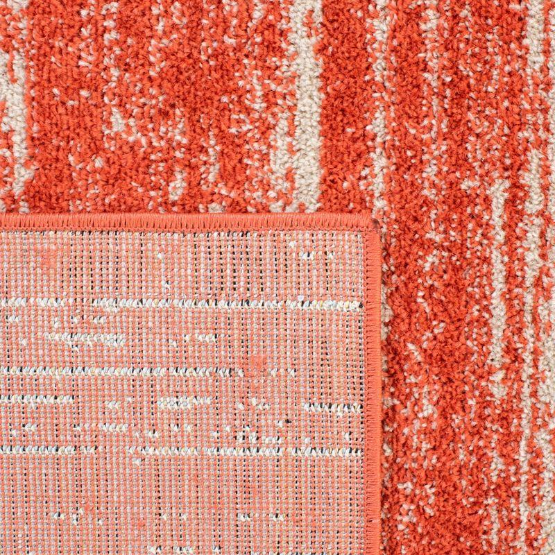 Adirondack ADR113 Machine Made Indoor Area Rug - Orange/Grey - 4'x4' - Safavieh
