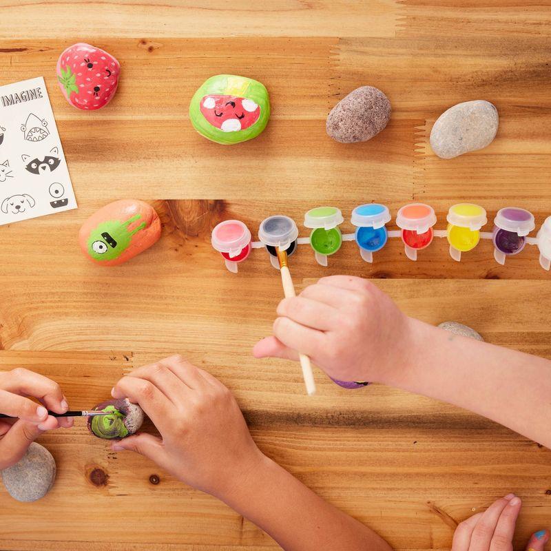 Hide & Seek Rock Painting Kit - Creativity for Kids: Paints, Stickers, Rocks, Brush, Craft Activity for Ages 6+