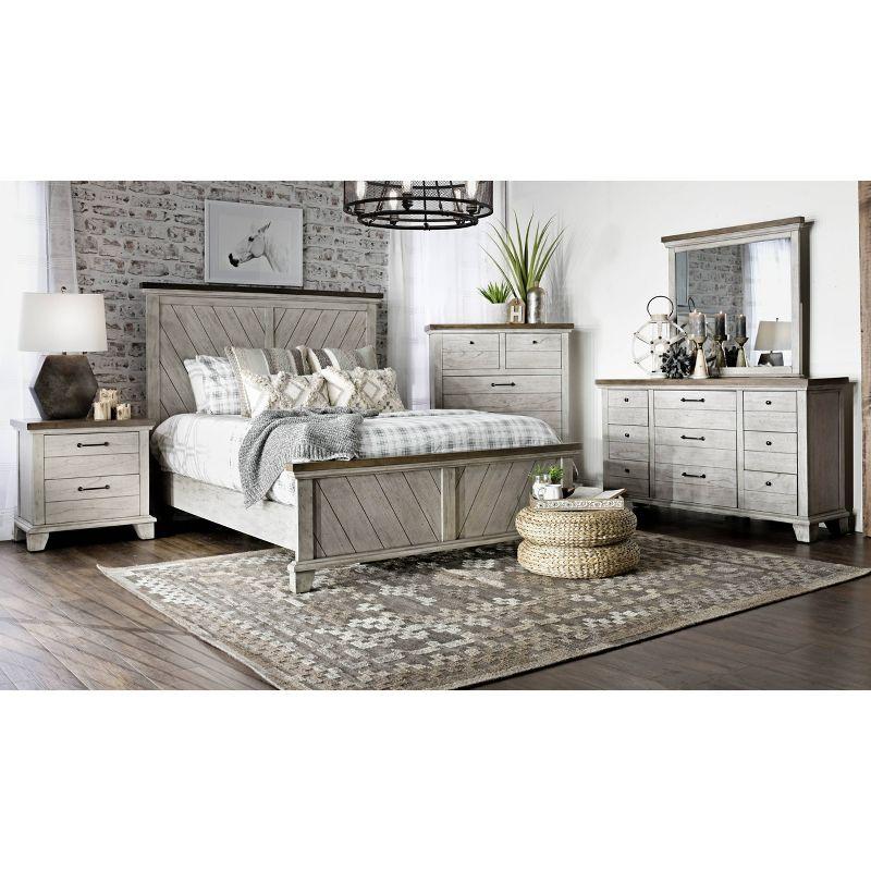 Bear Creek Dresser and Mirror Rustic Ivory/Honey - Steve Silver Co.