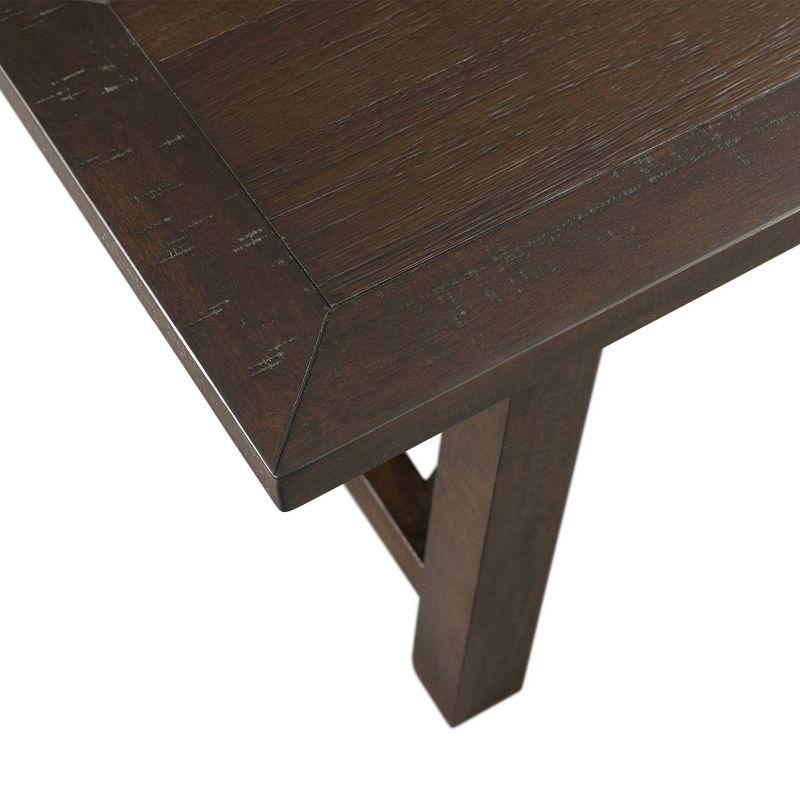 Carter Dining Bench Graphite Gray - Picket House Furnishings: Rustic Trestle Base, Solid Wood, Seats 2