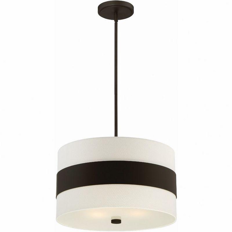 Crystorama Lighting Grayson 3 - Light Pendant in  Dark Bronze