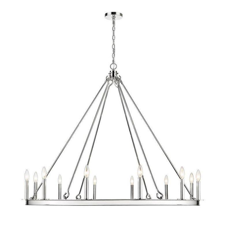 Barclay 12 - Light Dimmable Wagon Wheel Chandelier