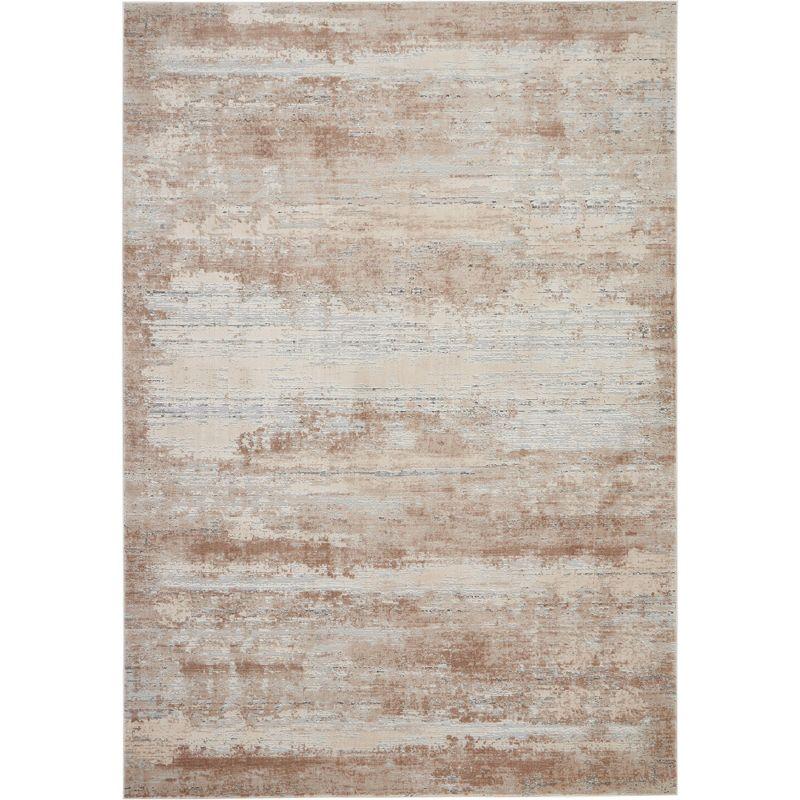 Modern Abstract Gray 7'10" x 10'6" Synthetic Area Rug