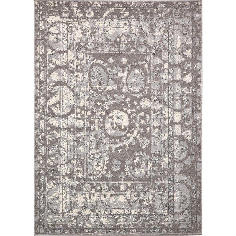 Unique Loom 10' 0 x 14' 1 Gray La Jolla Vintage Area Rug