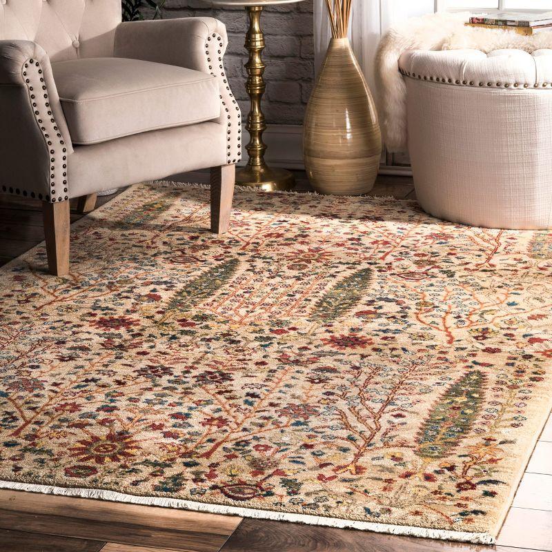 Nuloom Dasilva Geometric 7x9 Indoor Area Rug for Living Room Bedroom Dining Room Kitchen, Olive/Multicolor