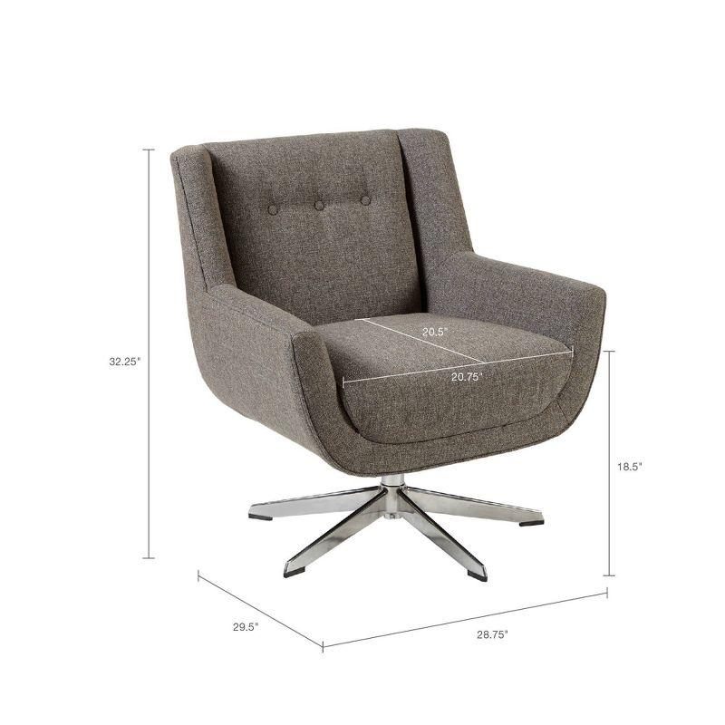 Nina Swivel Lounge Star Based Chair Brown