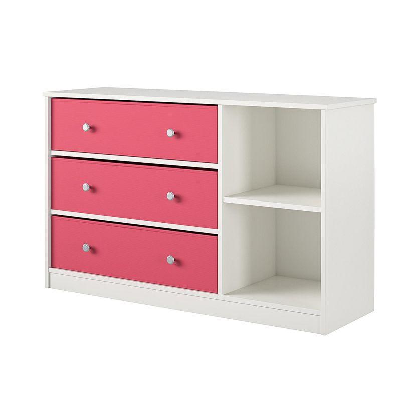 Ameriwood Home Mya Park Wide Dresser with 3 Fabric Bins