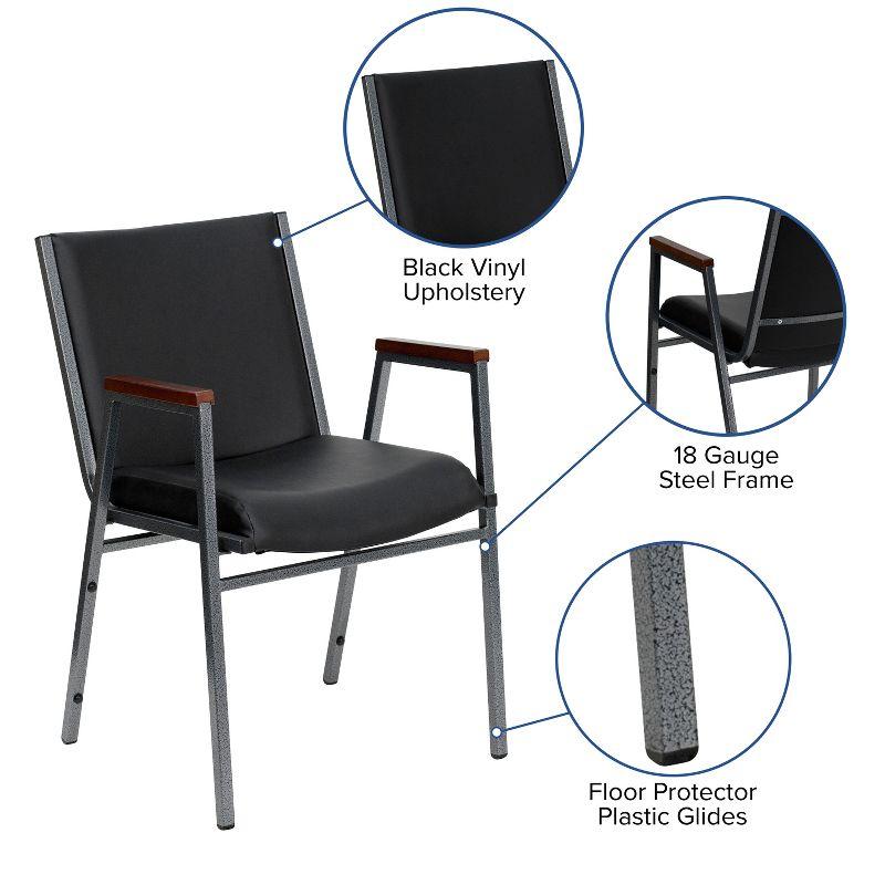 Offex Aliya Heavy Duty Stack Chair with Arms