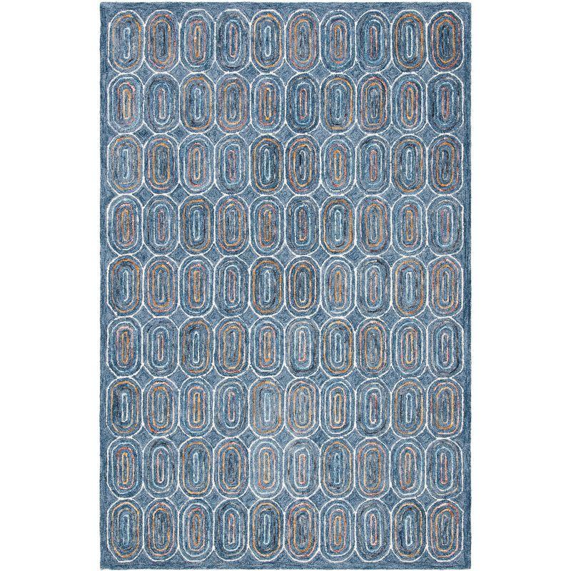 Metro MET124 Hand Tufted Indoor Area Rug - Blue/Yellow - 5'x8' - Safavieh