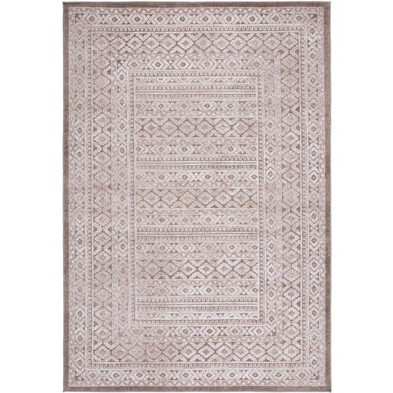 Toscana TOS658 Power Loomed Area Rug - Ivory/Brown - 5'3"x7'6" - Safavieh.