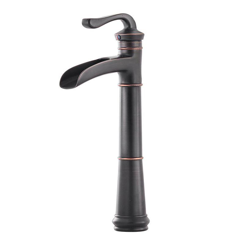 Oil-Rubbed Bronze Single-Handle Waterfall Vessel Faucet