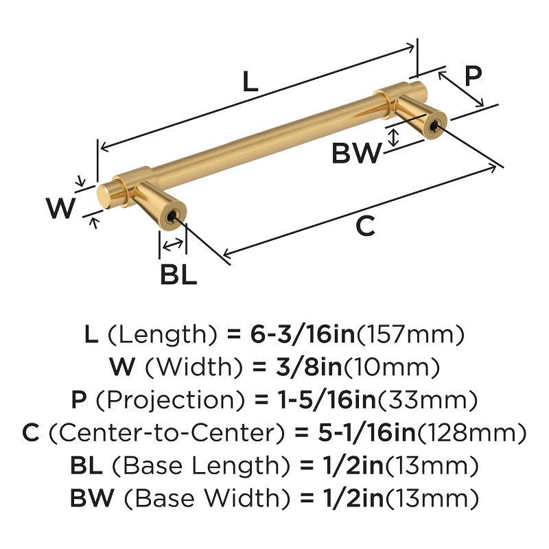 Amerock Destine 5-1/16 inch (128mm) Center-to-Center Champagne Bronze Cabinet Pull