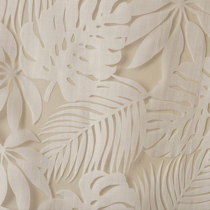 Madison Park Leilani Palm Leaf Burnout Window Sheer