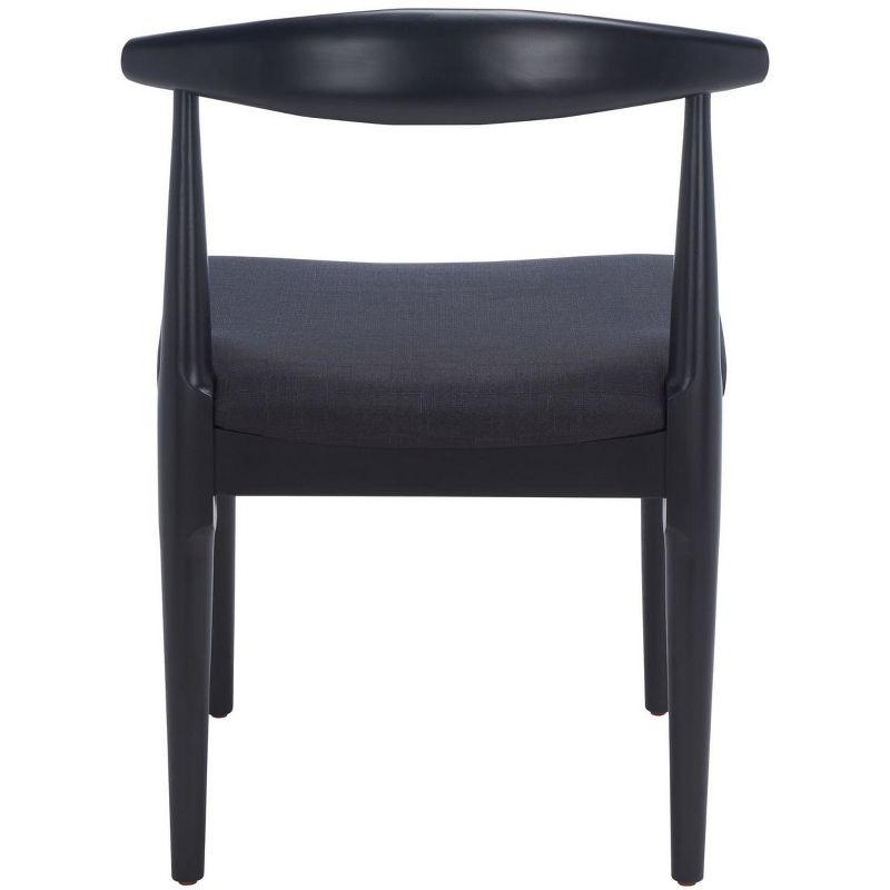 Lionel Retro Black Upholstered Wood Dining Chair Set