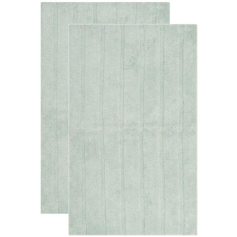 Resort Spa Indulgence Aqua Cotton Bath Mat 27" by Safavieh