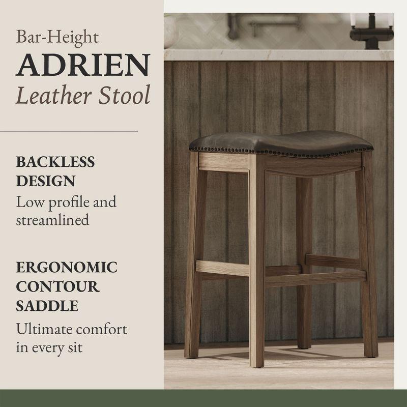 Maven Lane Adrien Backless Saddle Kitchen Stool, Set of 4