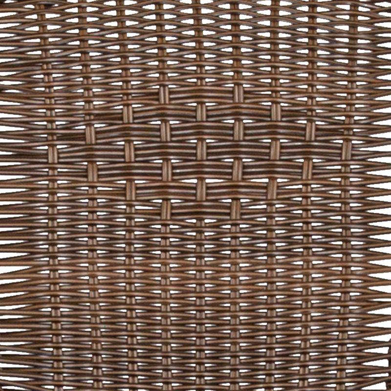Flash Furniture Lila 2 Pack Medium Brown Rattan Indoor-Outdoor Restaurant Stack Chair