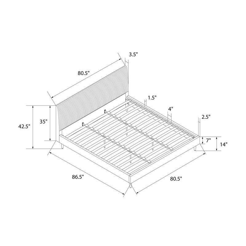 Daphne Upholstered Platform Bed