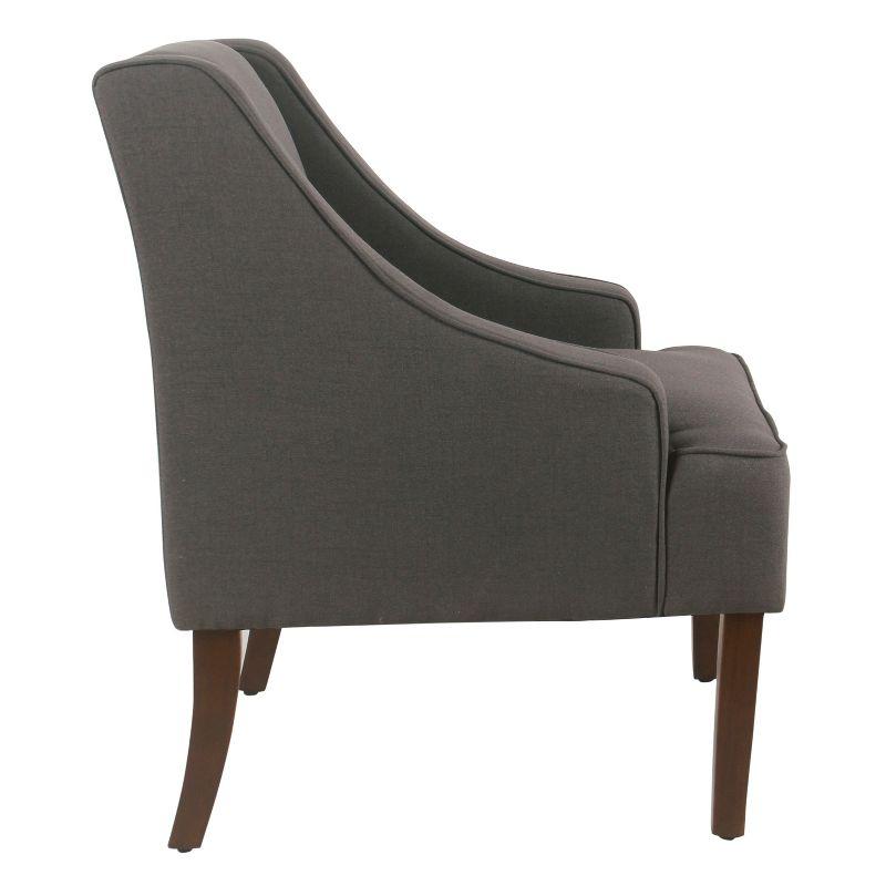 Classic Solid Swoop Arm Accent Chair - Homepop