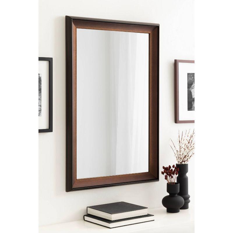 Gotley 24x36 Bronze Rectangular Wall Mirror with Scooped Frame