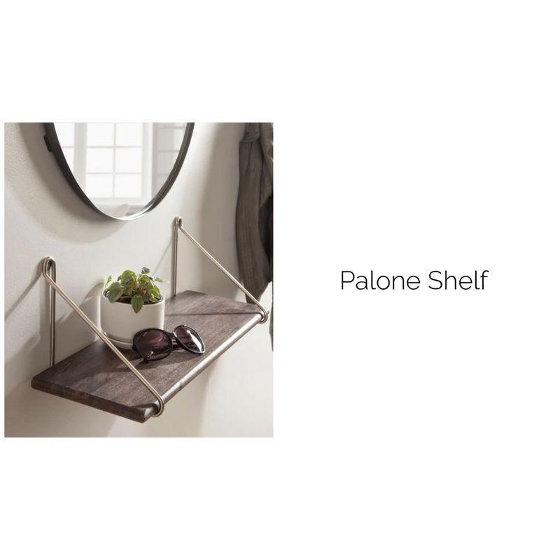 Palone Modern Graywash Mango Wood 24" Floating Wall Shelf