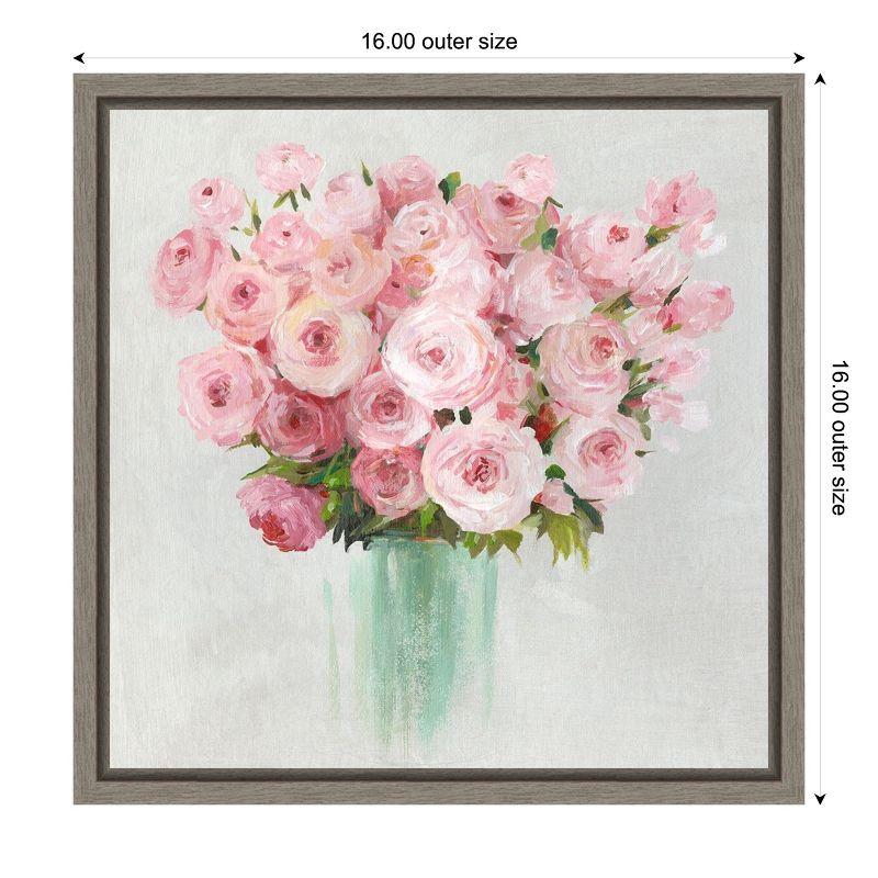 Amanti Art Roses Roses by Asia Jensen Canvas Wall Art Print Framed 16 x 16-in.