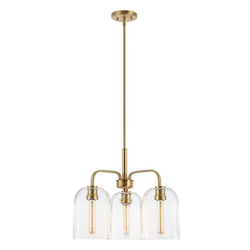 Romeyn 21" Gold Glass 3-Light LED Pendant