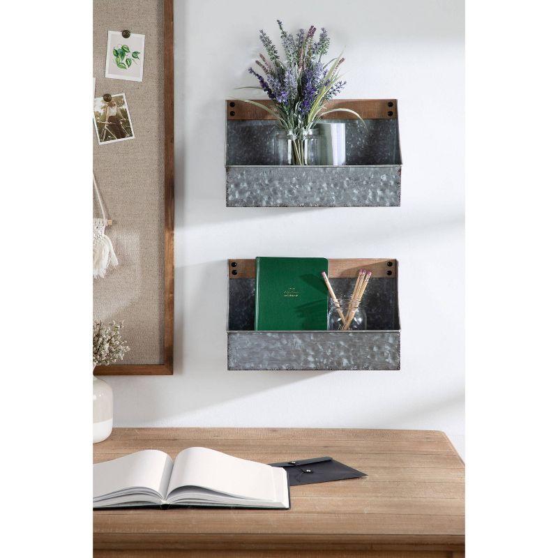 Metal Wall Organizer with Wall Baskets