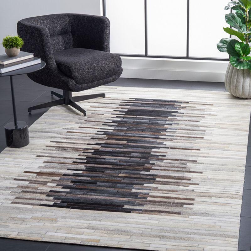 Studio Leather STL818 Hand Woven Area Rug - Grey/Brown - 8'x10' - Safavieh.