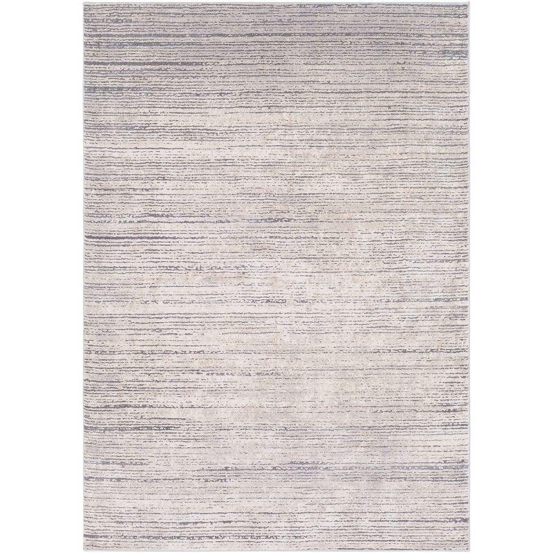 Modern Elegance Gray Wool Blend 6'7" x 9'6" Stain-Resistant Rug