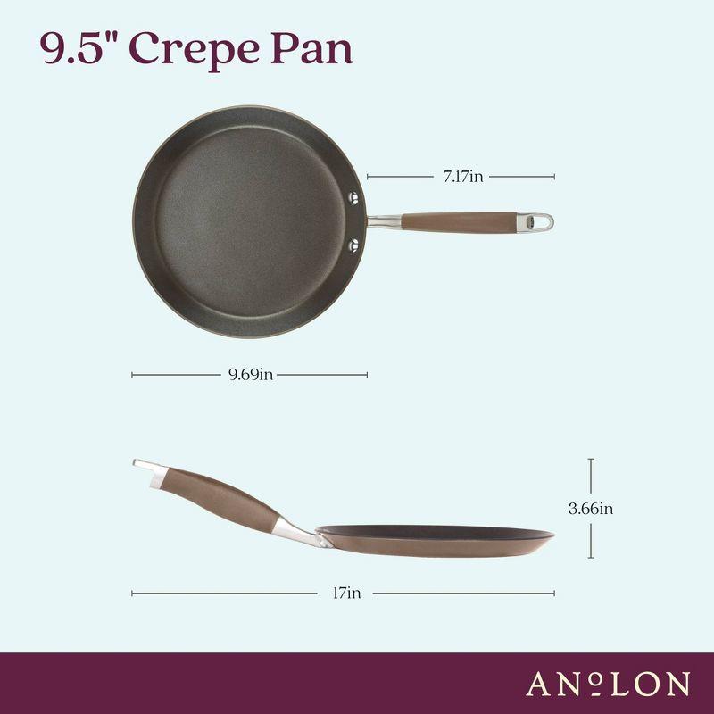 Anolon Advanced Home Hard Anodized Nonstick Crepe / Pancake Pan, 9.5 Inch