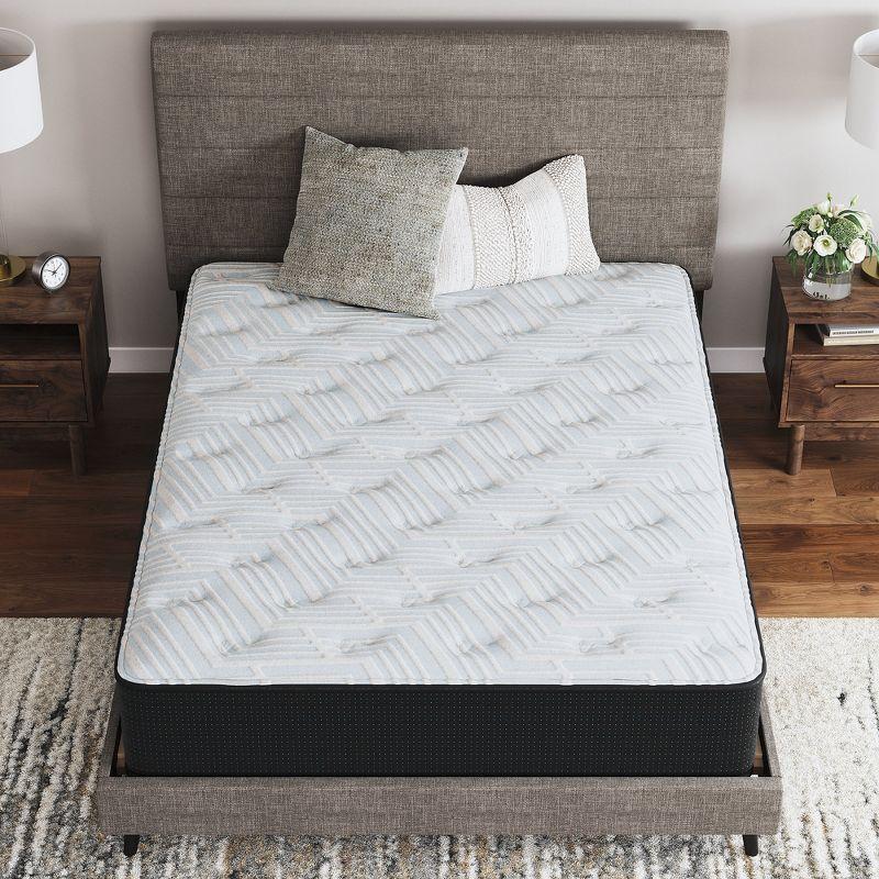 Pillowtop California King Blue/Gray Gel Memory Foam Mattress