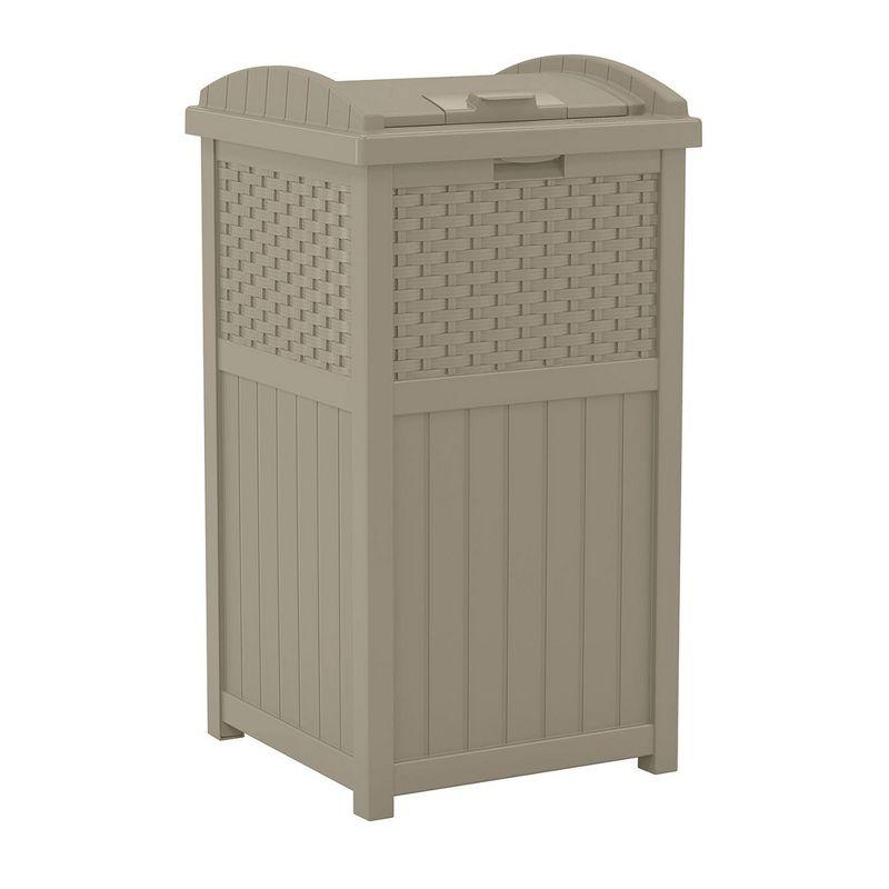 Suncast Suncast 33 Gallon Manual Lift Trash Hideaway Container