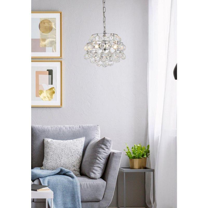 Elegant Lighting Savannah 12 inch pendant in chrome