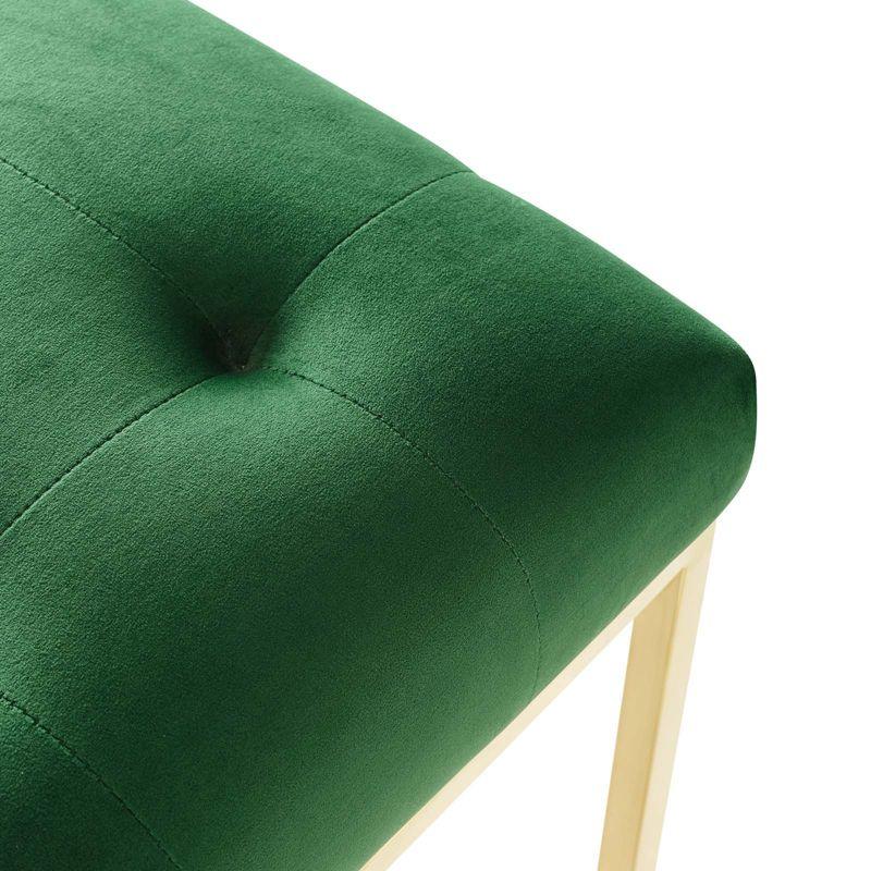 Modway Privy Performance Velvet Gold Stainless Steel Dining Chair in Gold Emerald